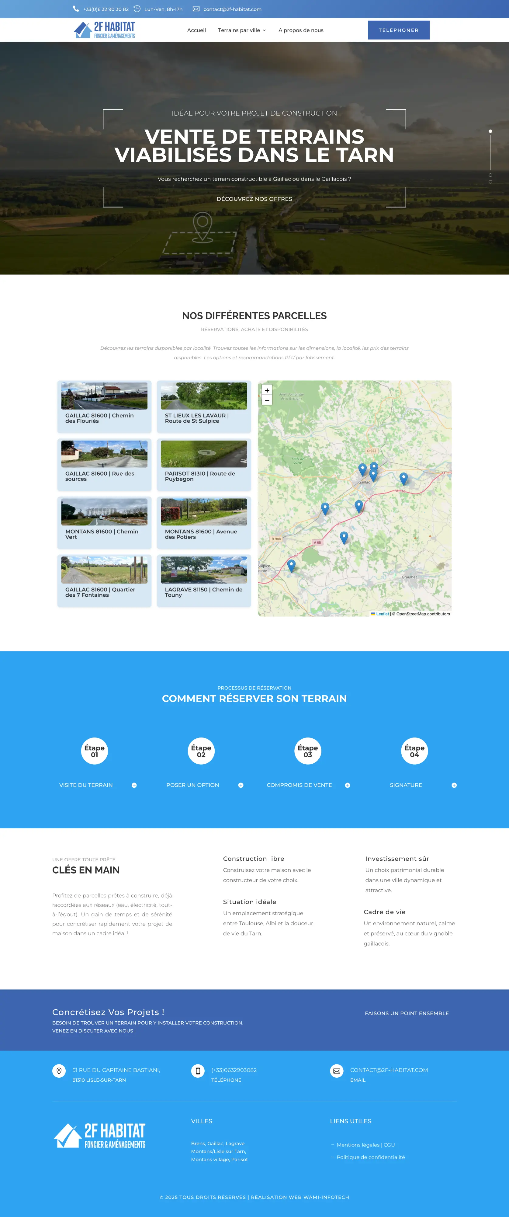 Page d’accueil desktop de 2F Habitat